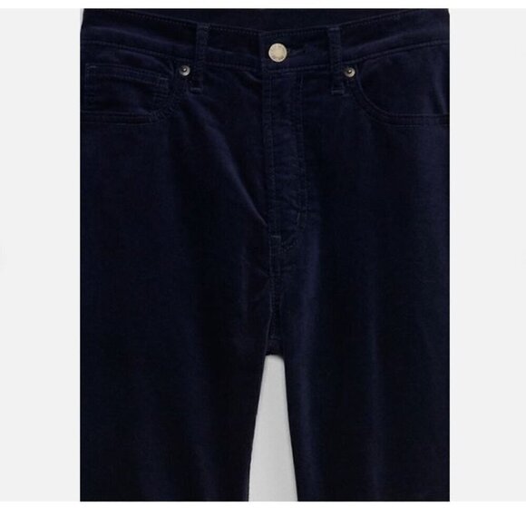 GAP High Rise Soft Vintage Slim Navy Blue VELVET Pants Size 4/27 RT$80 NEW - Picture 6 of 14